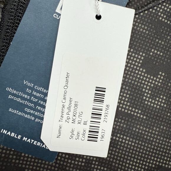 Clemson University Quarter Zip Pullover Men's XL Black Camo Logo Embroidered NEW - Picture 7 of 10